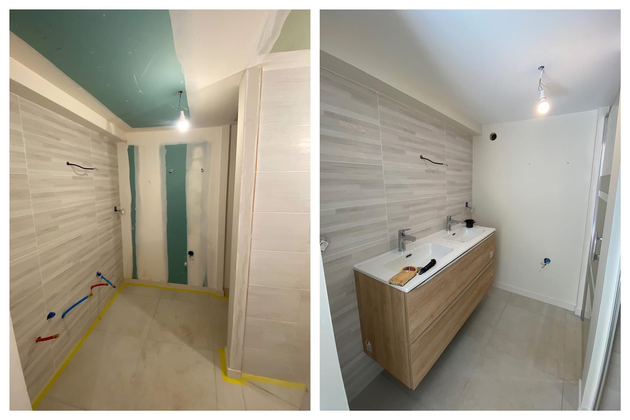 Comparaison avant après rénovation peinture – chantier 2